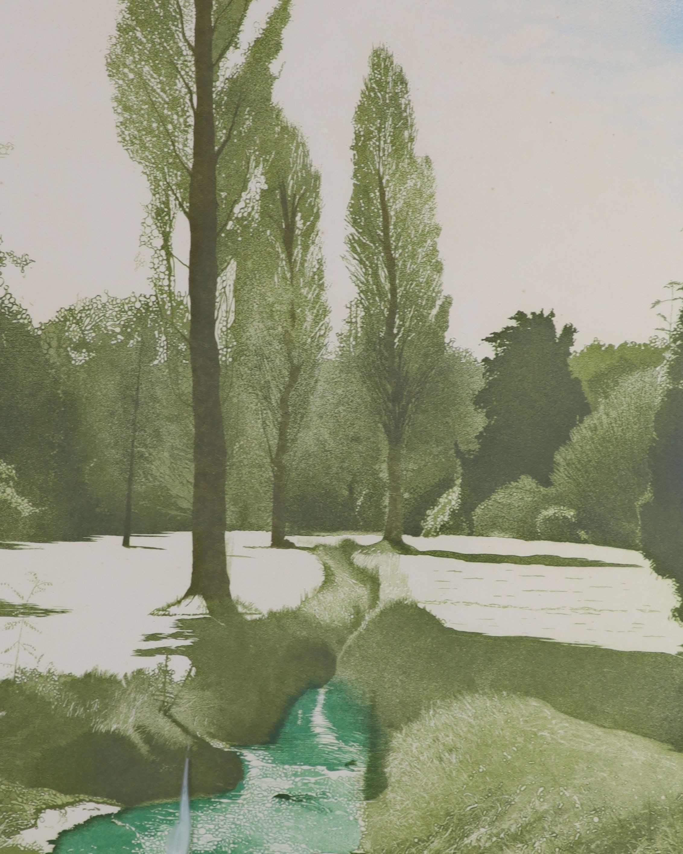 Christopher Penny, limited edition print, 'The Boume', 49/75, 48 x 38cm, and a Richard Beer print, 'Quattio Carli', 31/100, 65 x 50cm